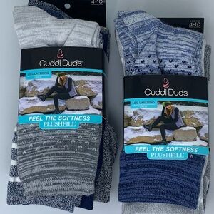 NWT Cuddl Duds Women’s Gray 6-pack and Blue 6-pack Socks